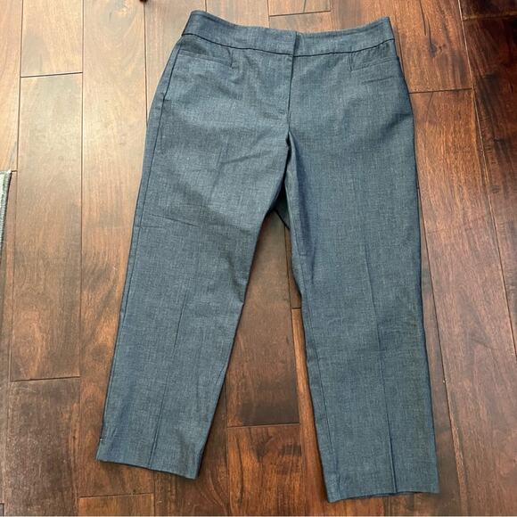 Ann Taylor Factory The Ankle Signature Grey Subtle Pattern Dress Pant Size 8 - Picture 6 of 10